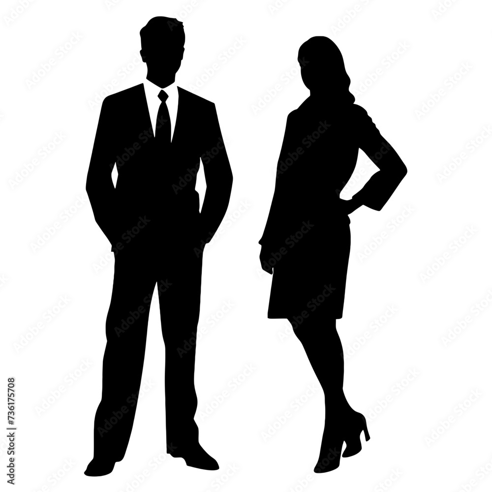 business people silhouette 