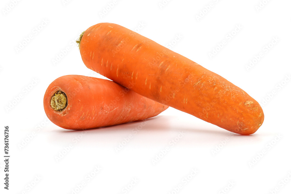 carrots on a white background carrots on a white background