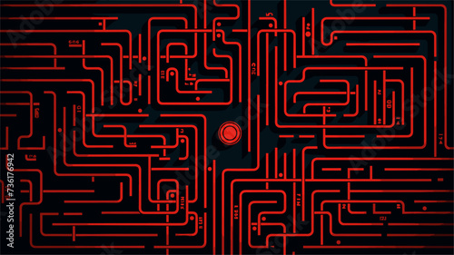 Abstract binary code forming a maze with an exit  illustrating problem-solving and algorithmic thinking. simple Vector Illustration art simple minimalist illustration creative