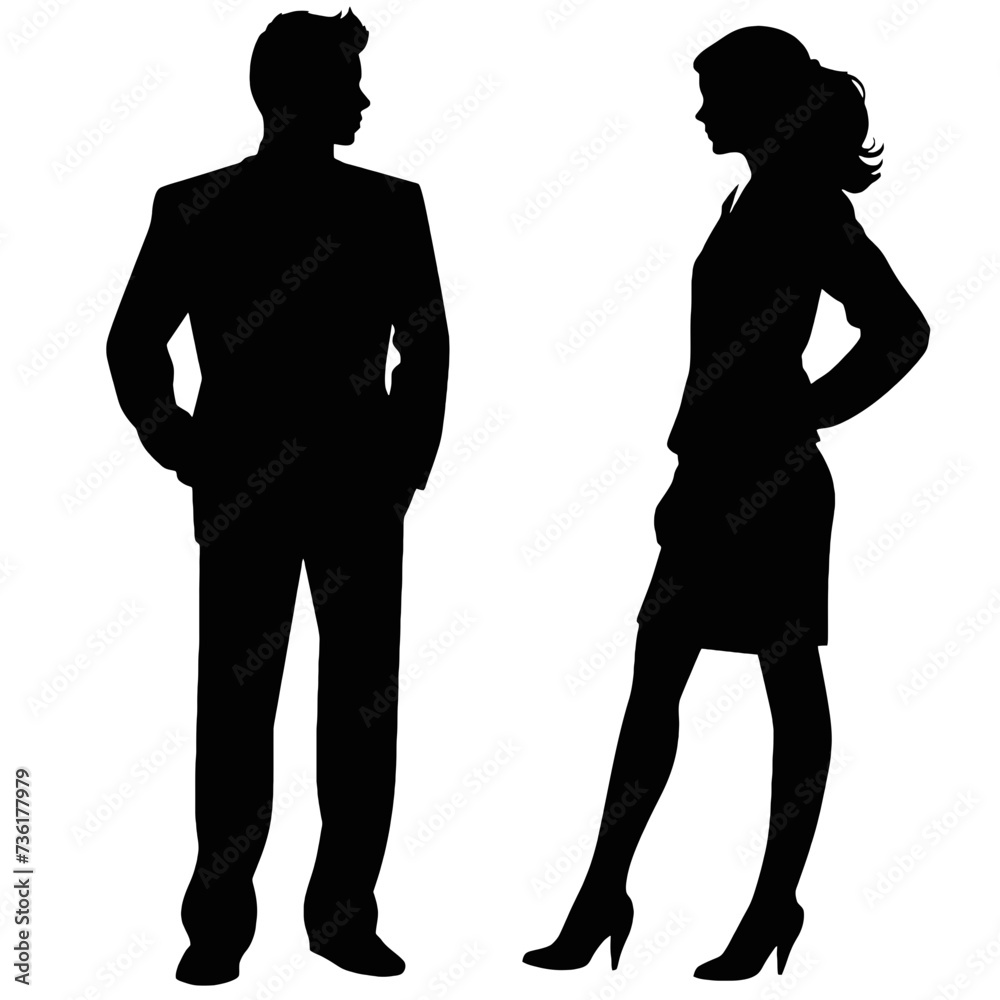 business people silhouette 