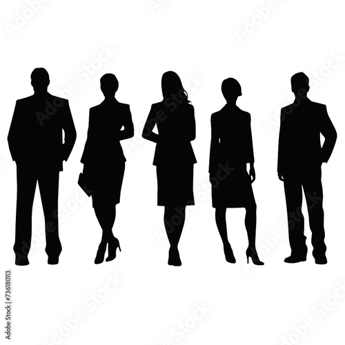 business people silhouette 