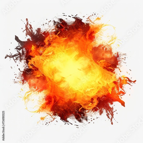 Center white background Backdrop Fire Effect