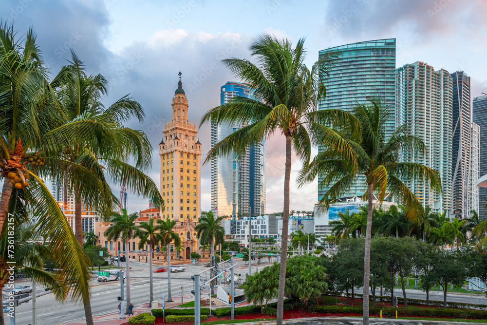 Fototapeta premium Miami, Florida, USA in the Morning