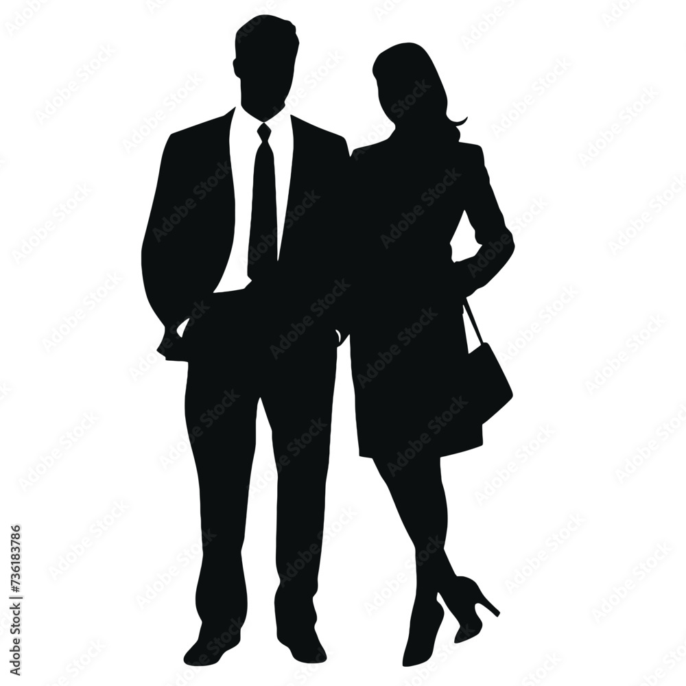 business people silhouette 