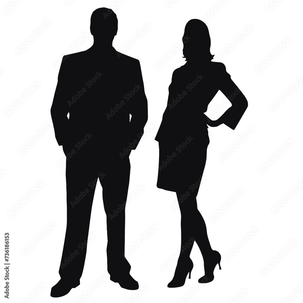 business people silhouette 