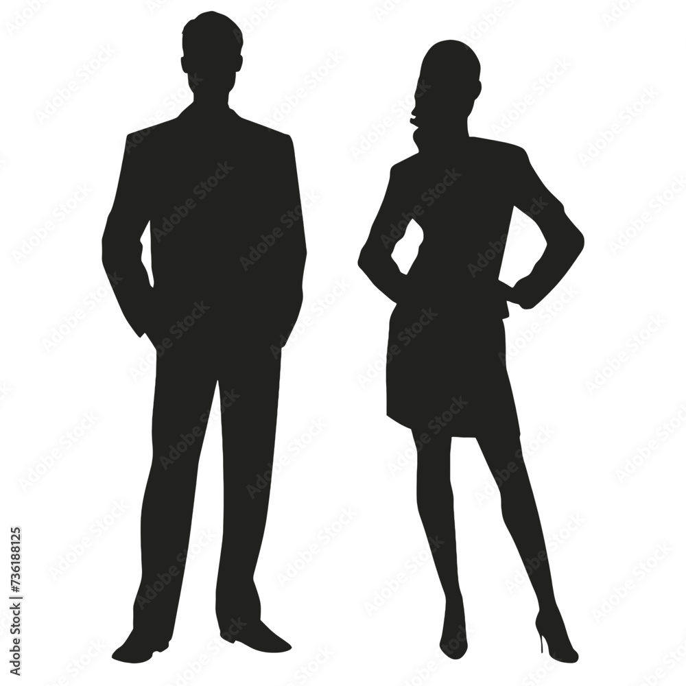 business people silhouette 