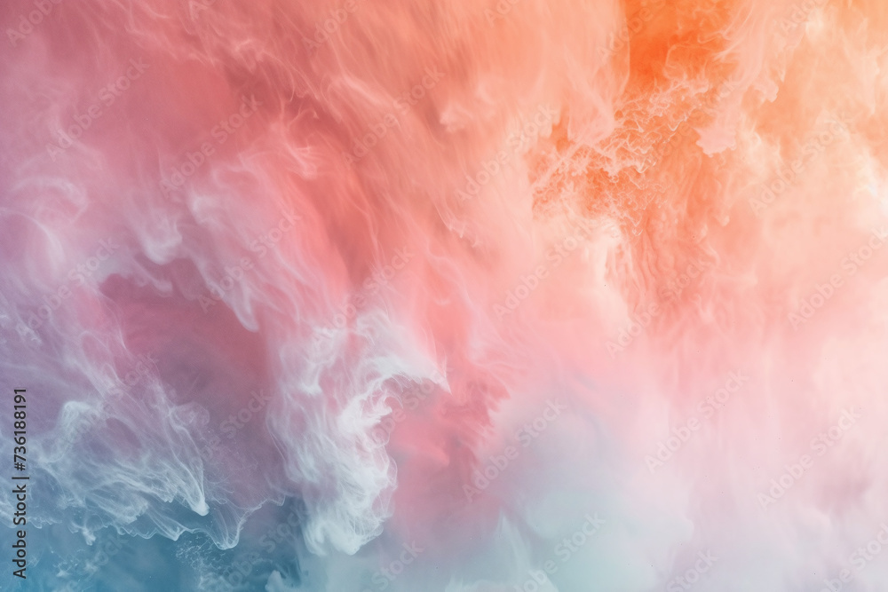 Soft Pastel Clouds with Dreamy Pink and Blue Hues, Abstract Background for Serenity and Calmness Concept