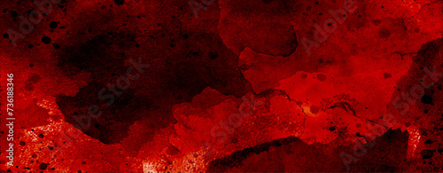 Orange abstract watercolor macro texture background. Colorful handmade technique aquarelle.