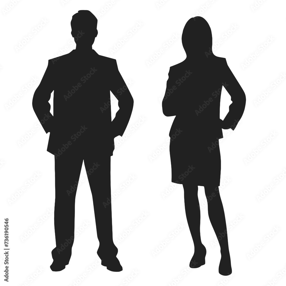 business people silhouette 