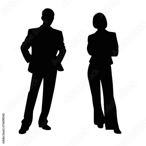 business people silhouette 