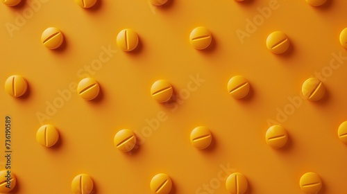 pattern orange health capsules pattern on a contrasting orange background