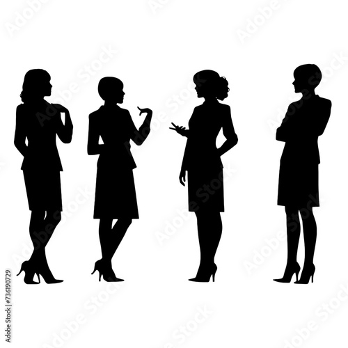business people silhouette 