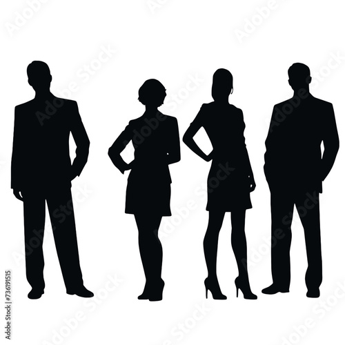 business people silhouette 