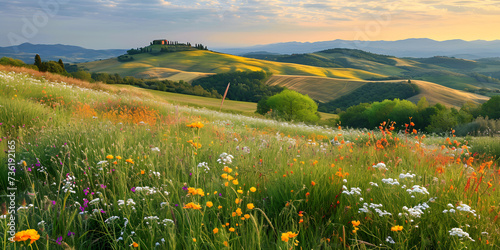 A Journey Through Fall River Pass ,meadow with wildflowers