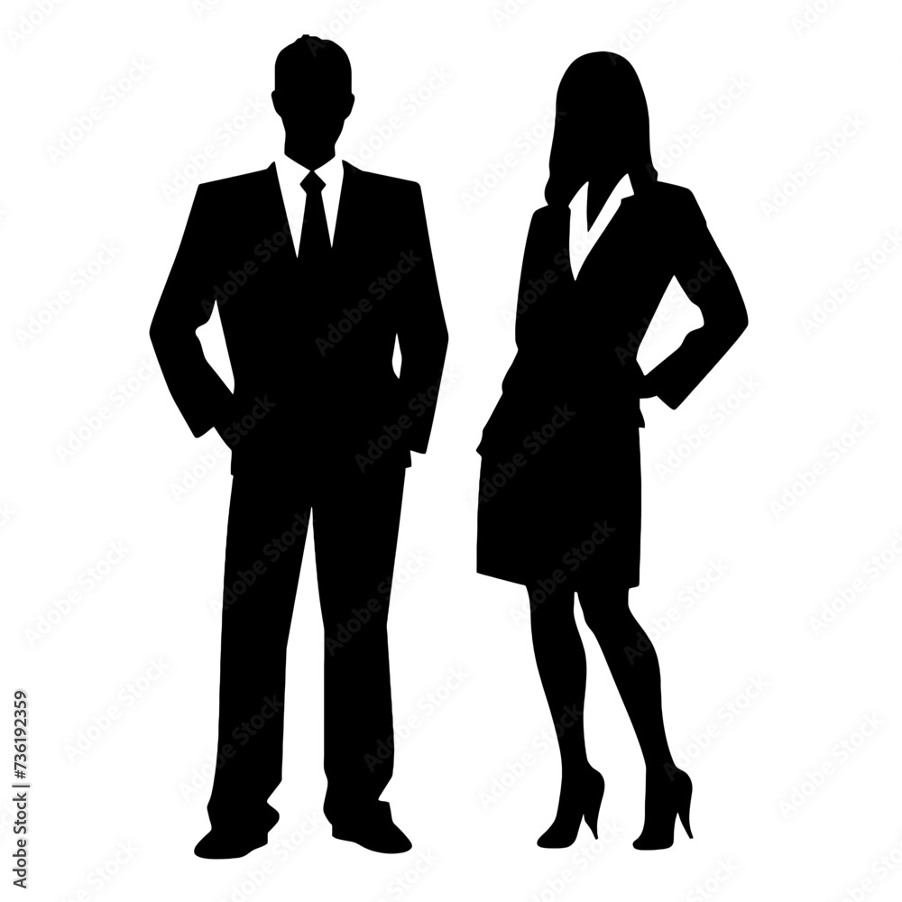 business people silhouette 