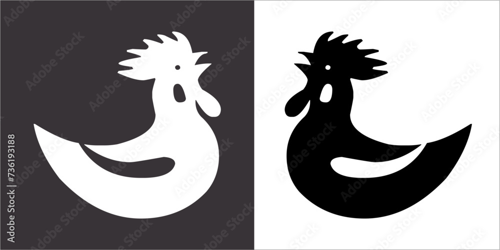 Illustration vector graphics of cock icon
