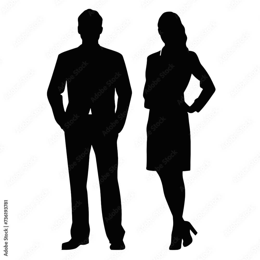 business people silhouette 