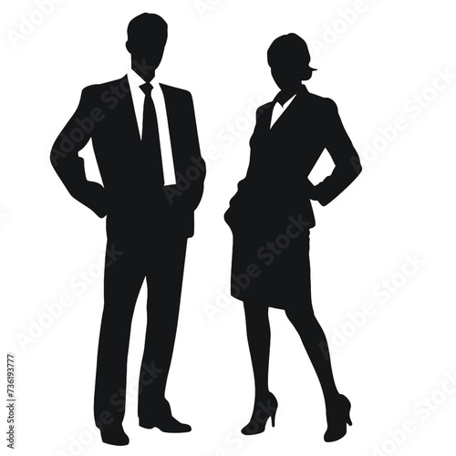 business people silhouette 
