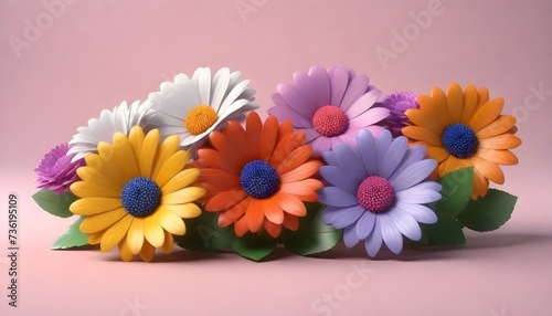 A variety of colorful flowers in focus with a soft background