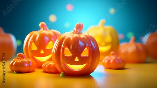 Attractive colorful treats sweet candy pumpkin