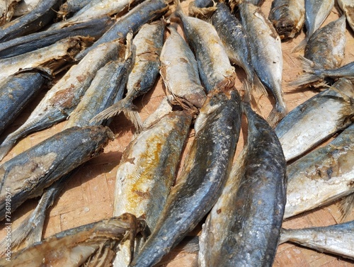 dried fish on the market