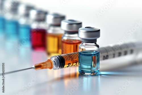 syringe with medicine close-up