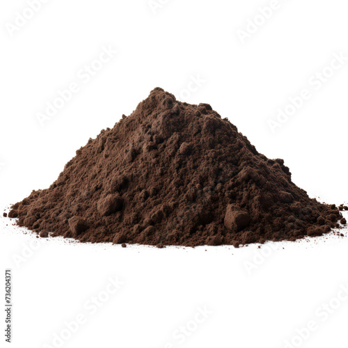 Soil isolated on transparent png.