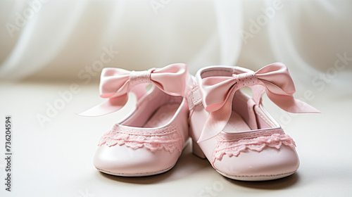 Pink baby girl shoes.