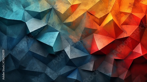 Abstract colorful background with geometric blocks a beautiful geometric combination, Generative AI.