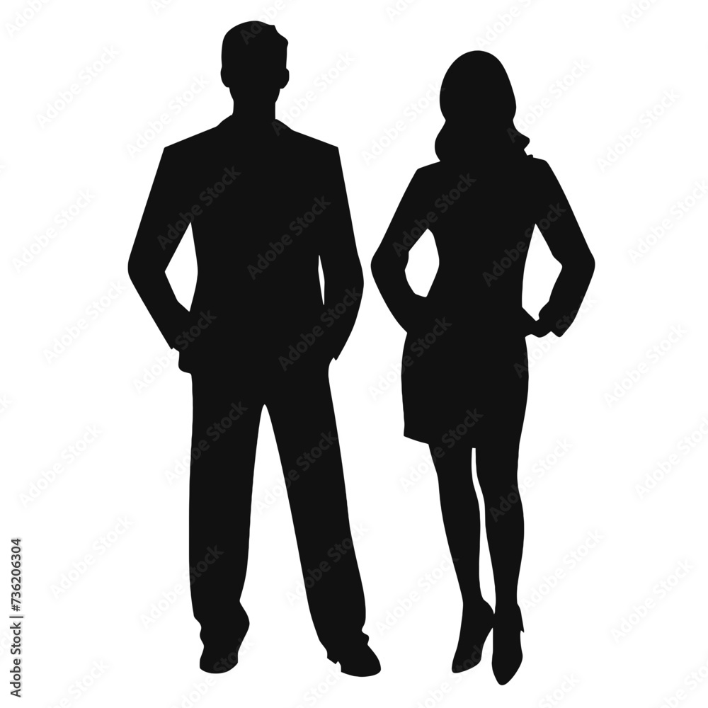 business people silhouette 