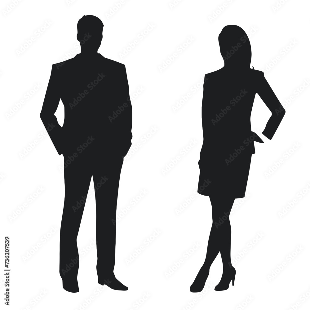 business people silhouette 