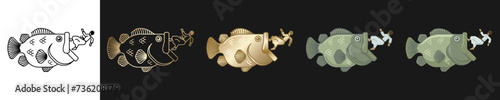Prophet Jonah swallowed by giant fish