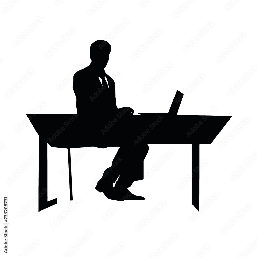 Fototapeta premium business people silhouette 