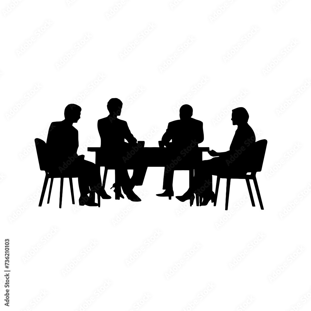 business people silhouette 
