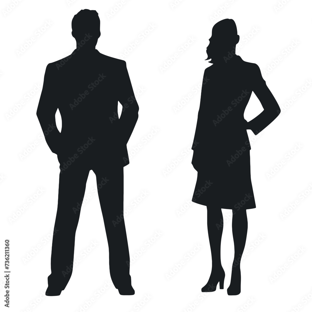 business people silhouette 