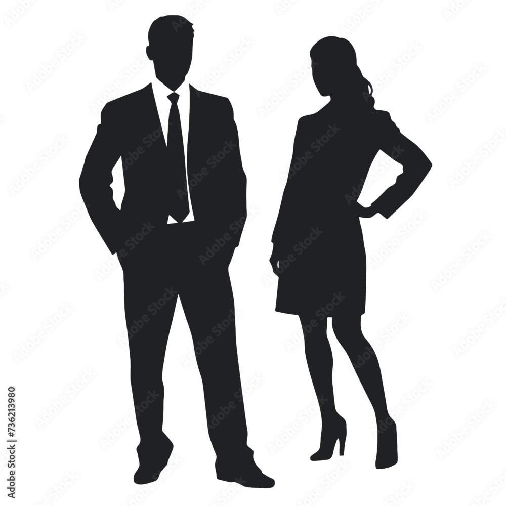 business people silhouette 