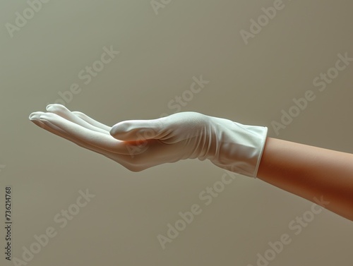 hand in a white glove close-up
