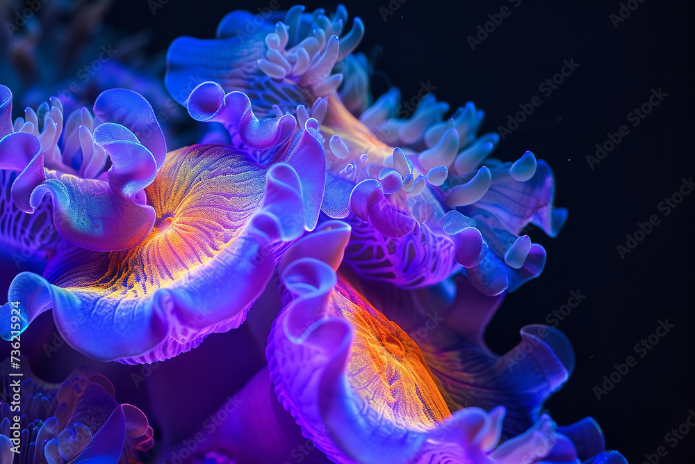 Obraz premium fluorescent jelly fish in the aquarium