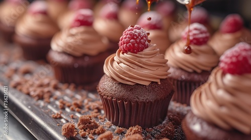 cupcakes with berry cream