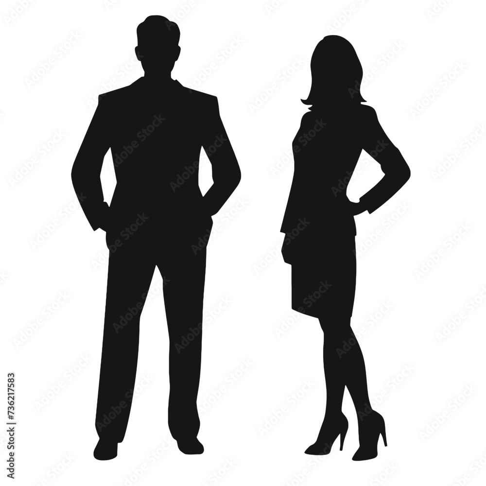 business people silhouette 
