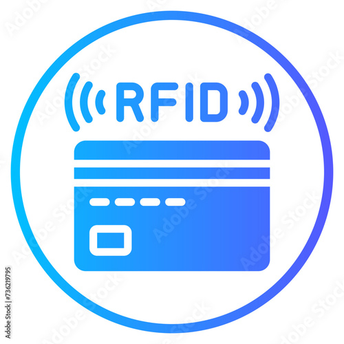 rfid gradient icon
