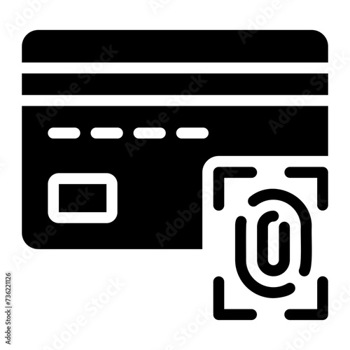 biometric identification glyph icon