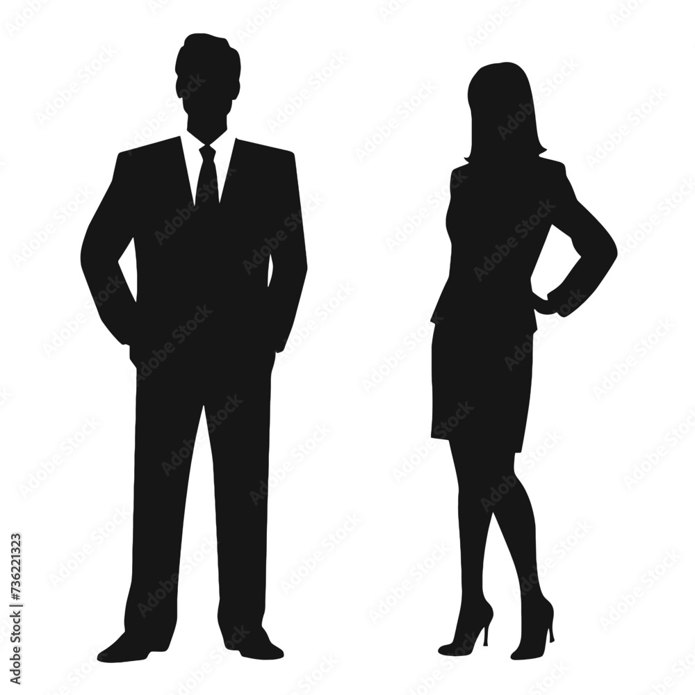 business people silhouette 