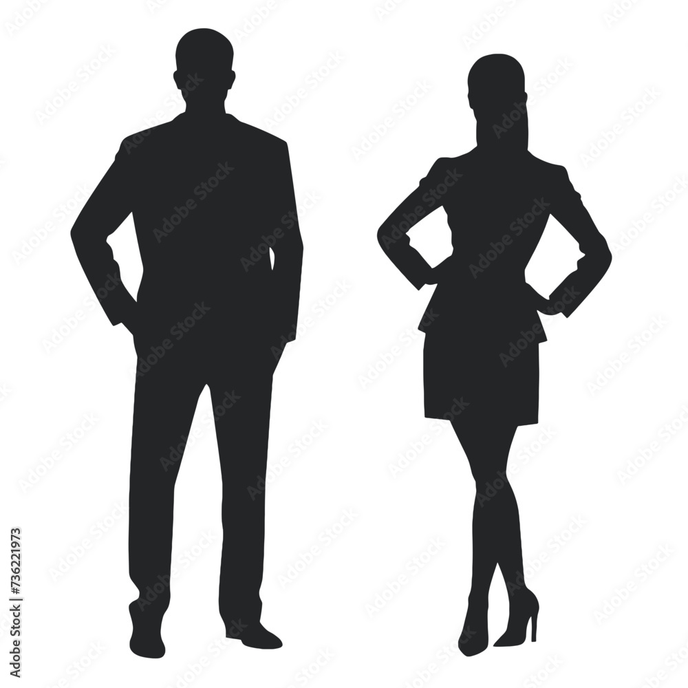 business people silhouette 