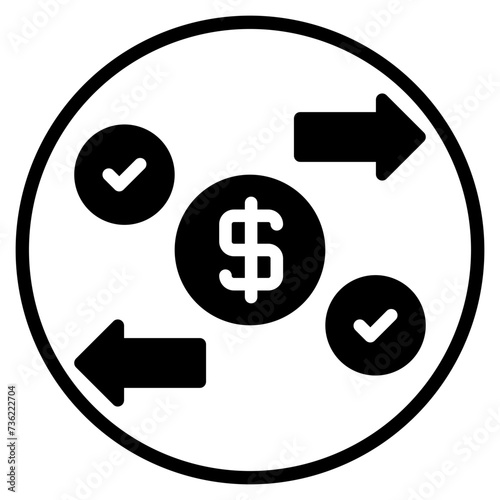 peer to peer glyph icon