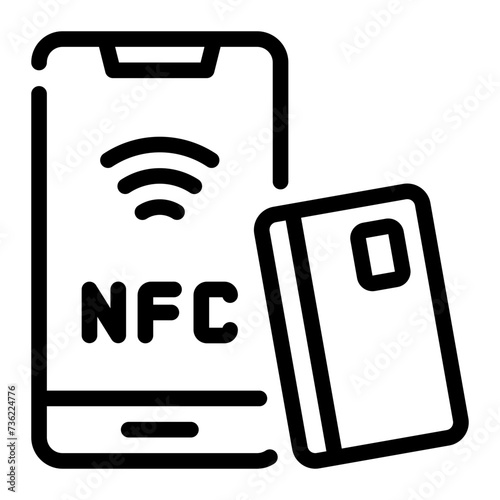 nfc line icon