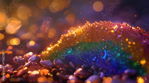 Rainbow Sparkle background, Colorful Dazzling Radiance