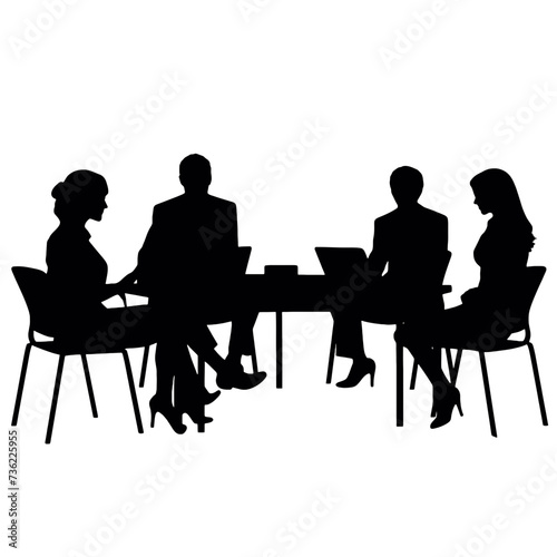 business people silhouette 