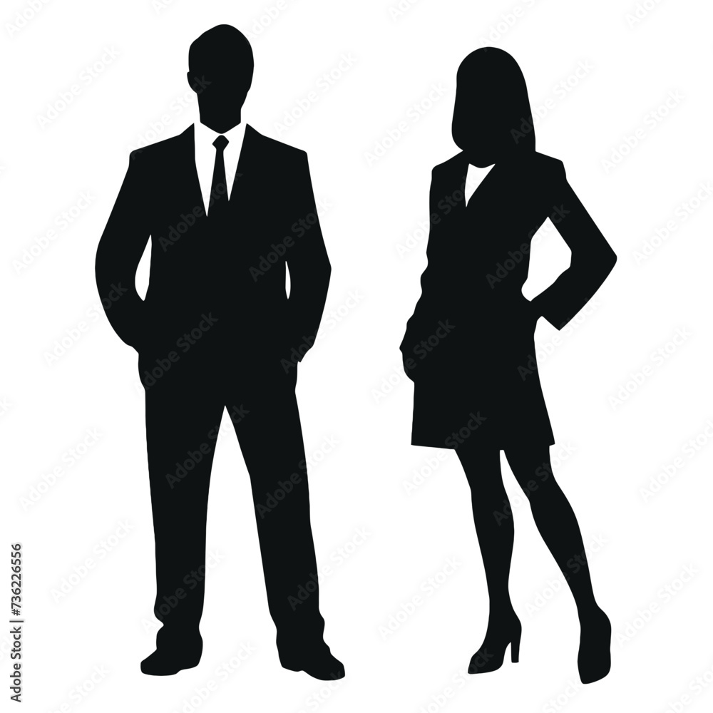 business people silhouette 