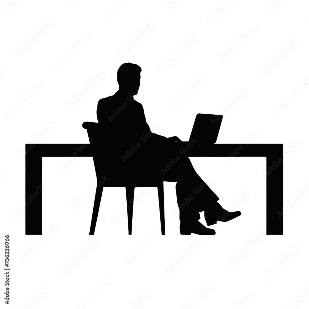 Fototapeta premium business people silhouette 